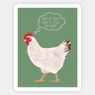 Chicken Thinking About Joke Sticker